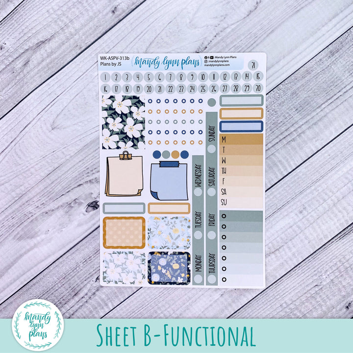 A5 Plans by Just Scribble Weekly Kit || Wildflower Darling || 313
