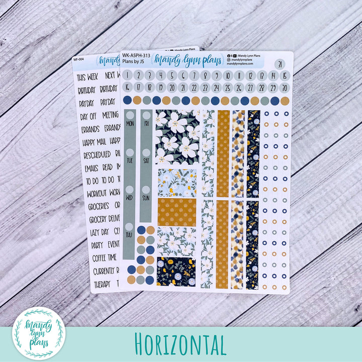 A5 Plans by Just Scribble Weekly Kit || Wildflower Darling || 313