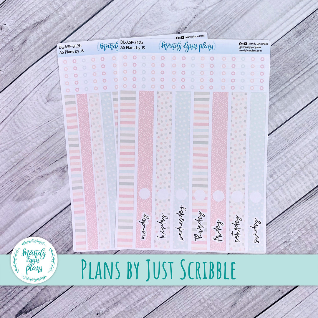 A5 Plans by Just Scribble Daily Kit || Colors of Spring || DL-A5P-312