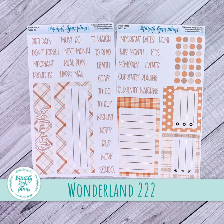 November Wonderland 222 Dashboard || Pumpkin Plaid || 241