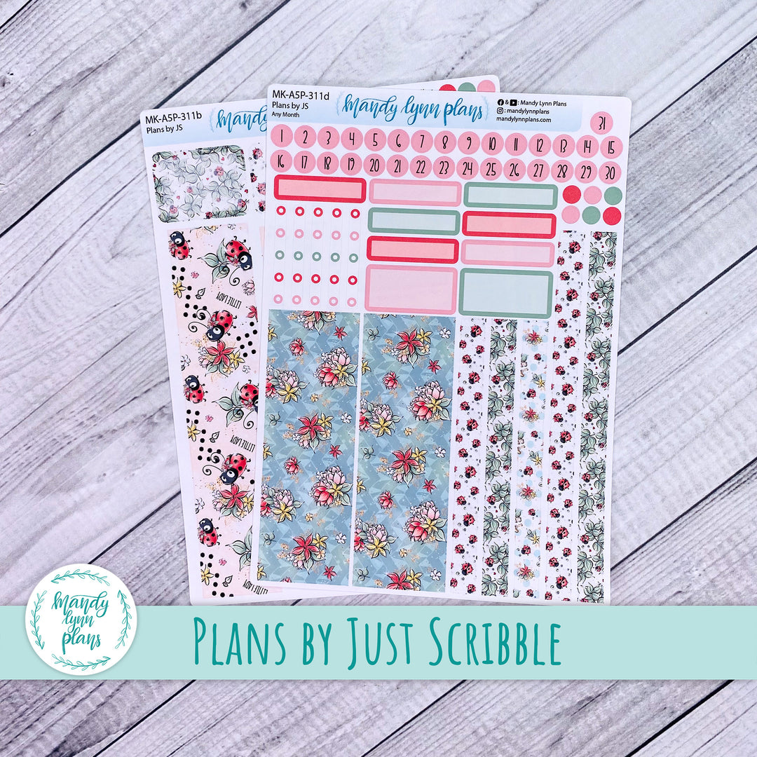 Any Month Plans by Just Scribble Monthly Kit || Ladybugs || MK-A5P-311