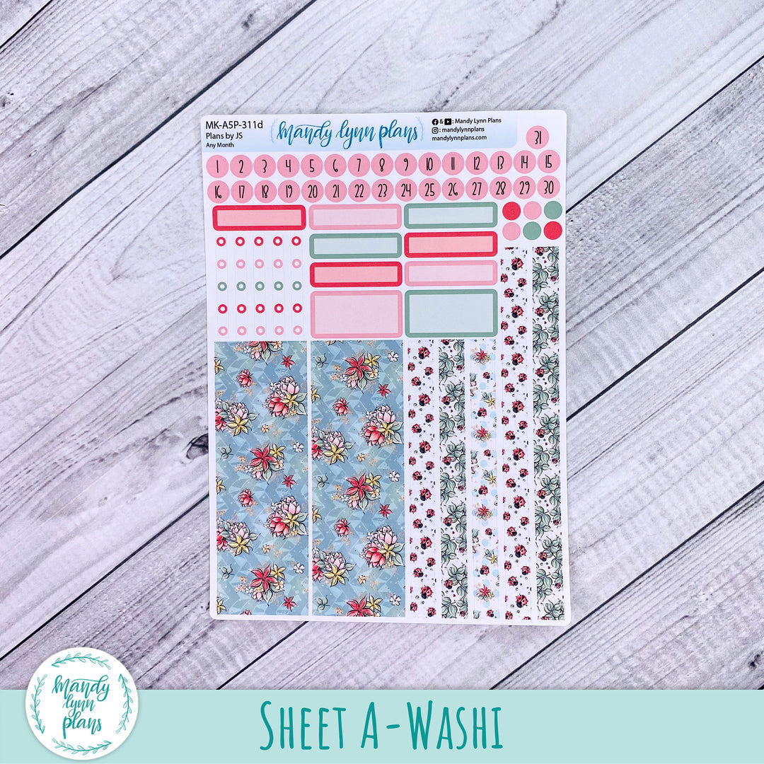 Any Month Plans by Just Scribble Monthly Kit || Ladybugs || MK-A5P-311