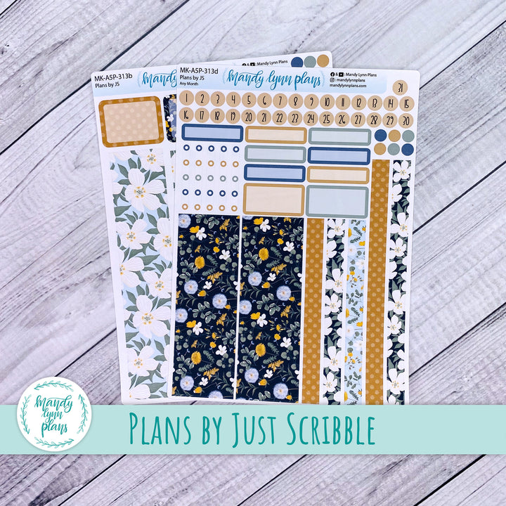 Any Month Plans by Just Scribble Monthly Kit || Wildflower Darling || MK-A5P-313