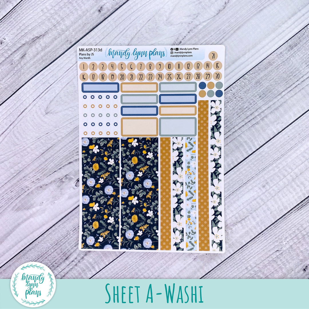 Any Month Plans by Just Scribble Monthly Kit || Wildflower Darling || MK-A5P-313