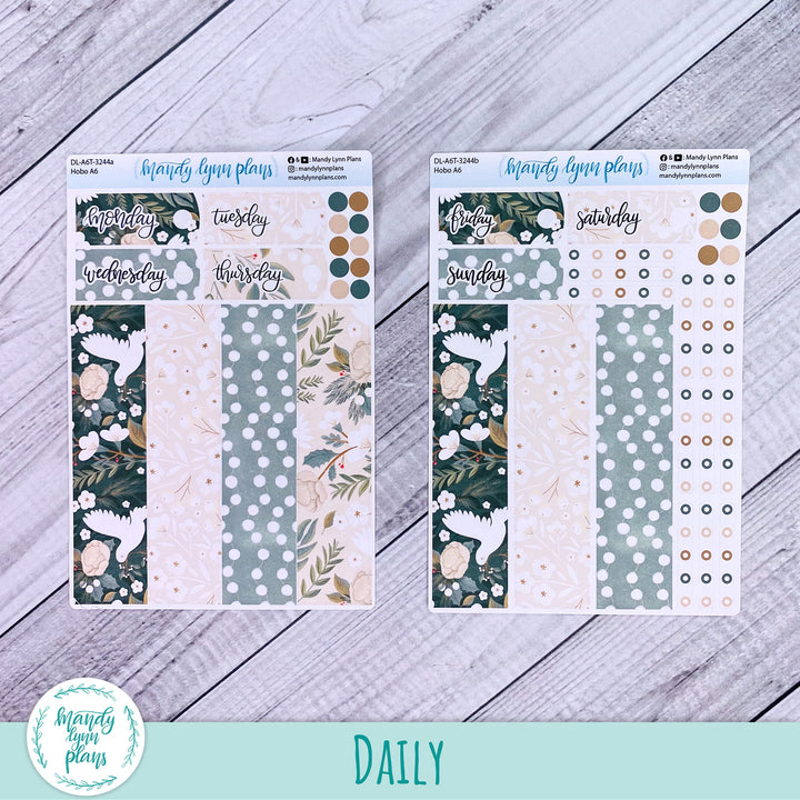 Hobonichi A6 Daily Kit || Winter Doves || DL-A6T-3244