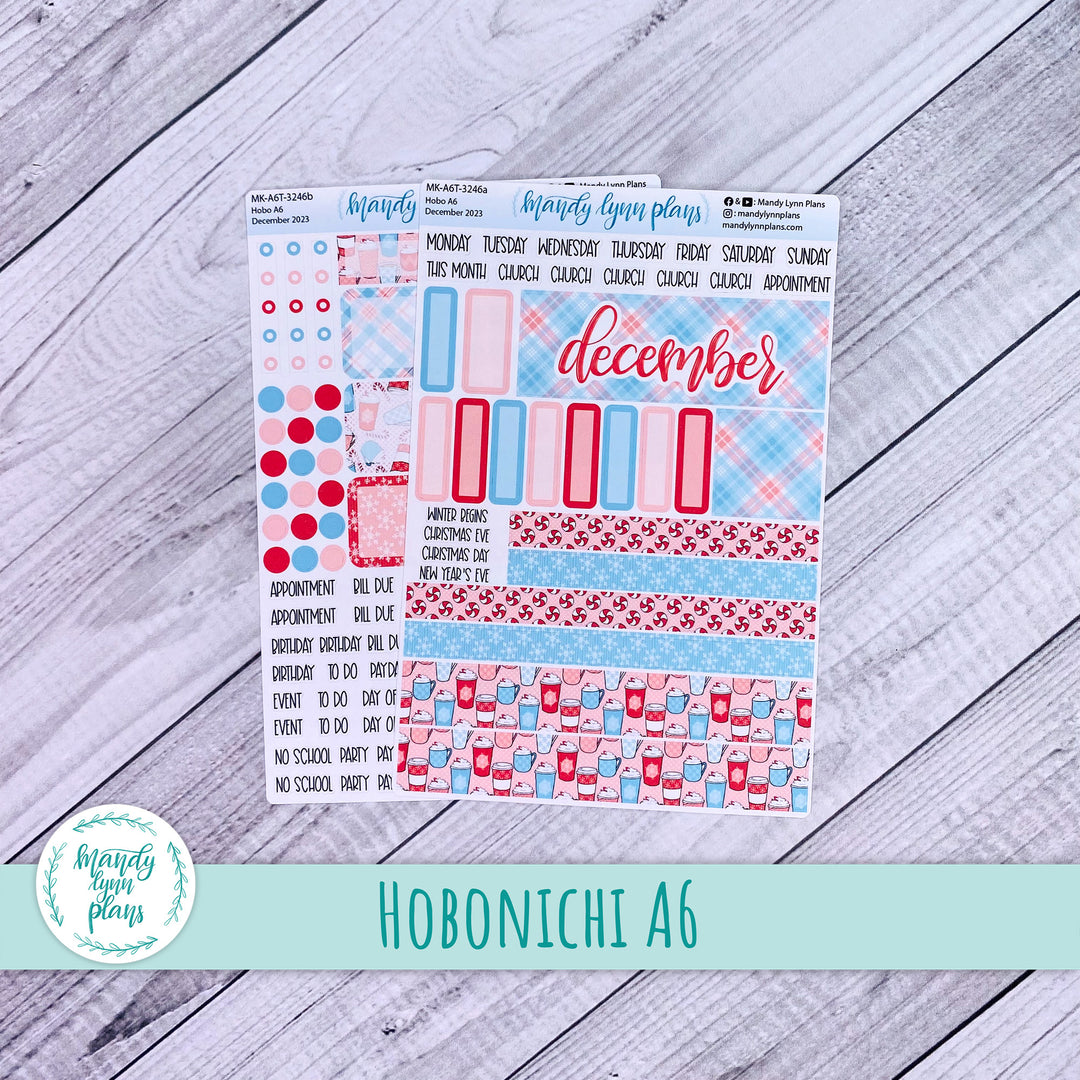 Hobonichi A6 December 2023 Monthly Kit || Peppermint Latte || MK-A6T-3246