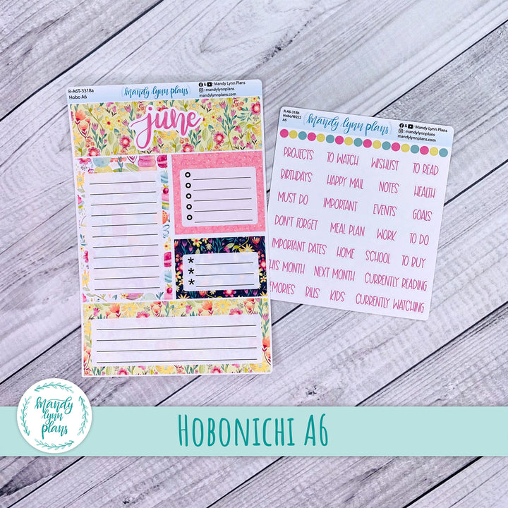 June A6 Hobonichi Dashboard || Sweetest Day || R-A6T-3318