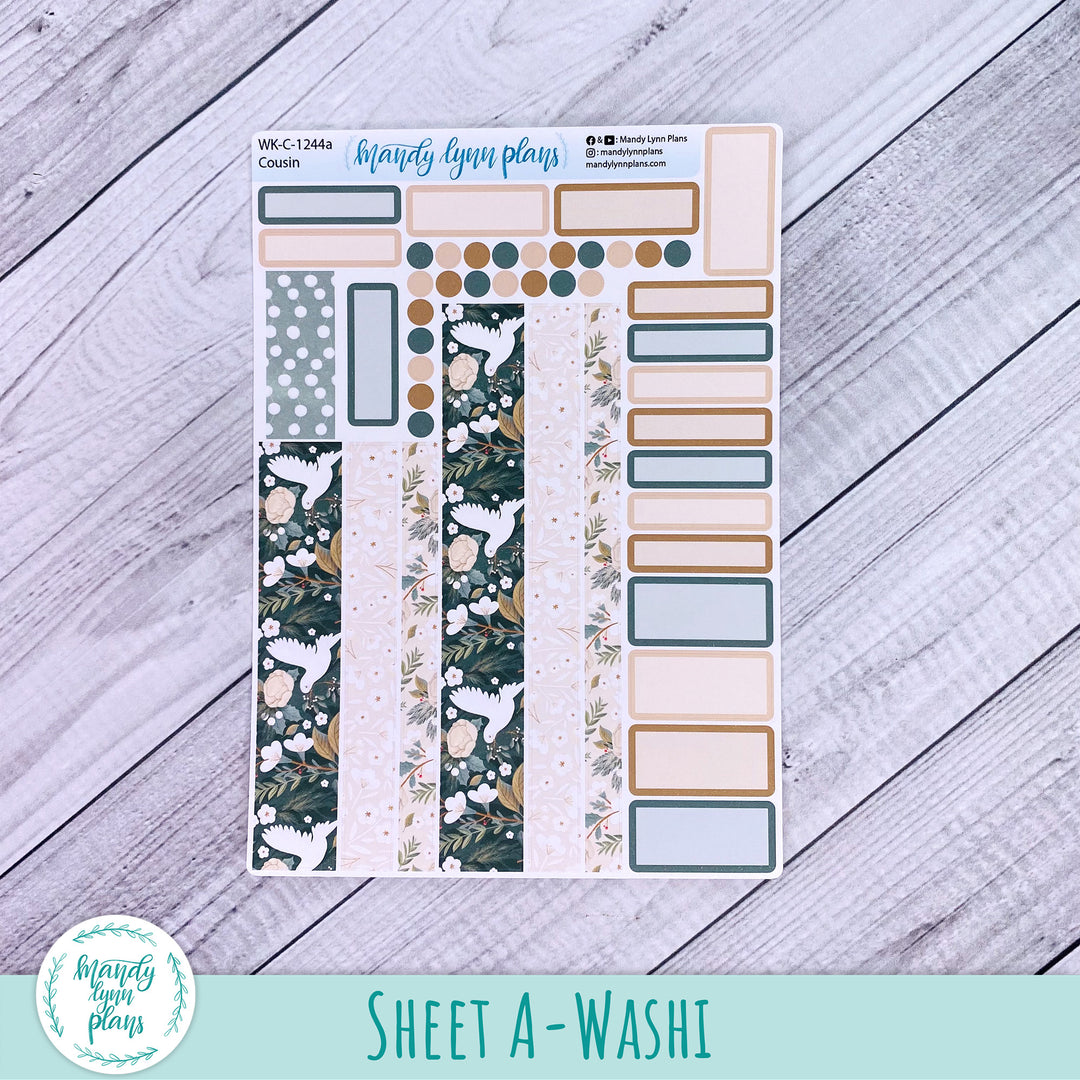 Hobonichi Cousin Weekly Kit || Winter Doves || WK-C-1244