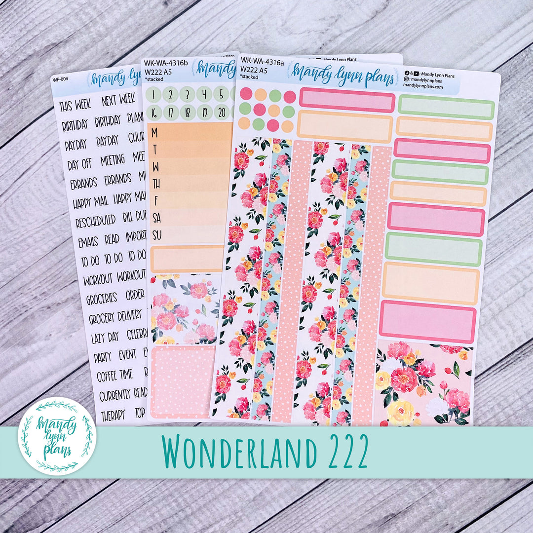 Wonderland 222 Weekly Kit || Peony Blooms || 316