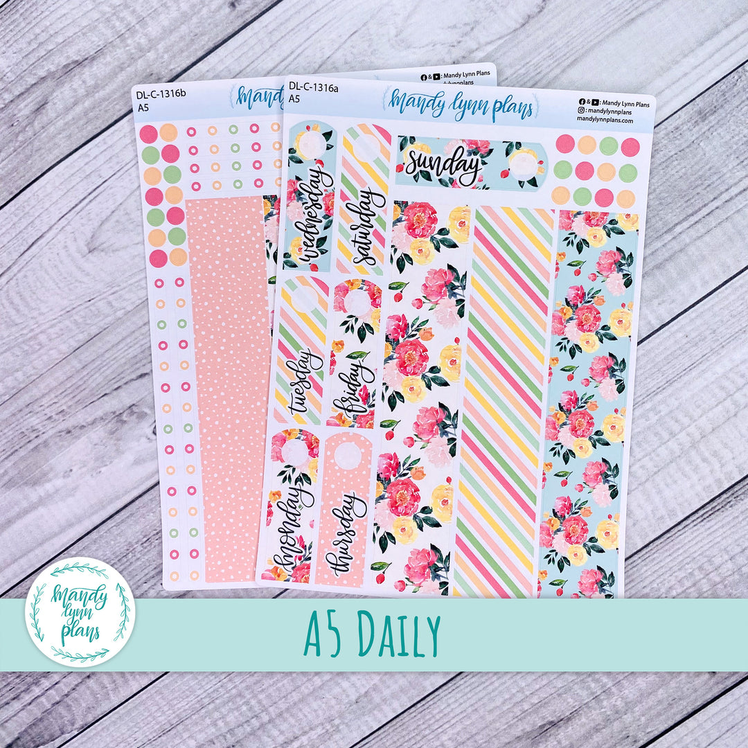 A5 Daily Kit || Peony Blooms || DL-C-1316
