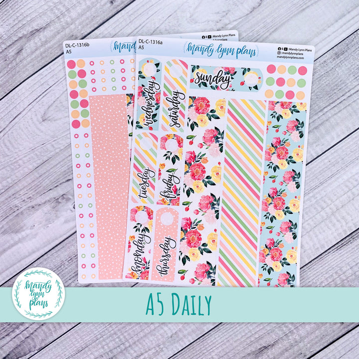 A5 Daily Kit || Peony Blooms || DL-C-1316