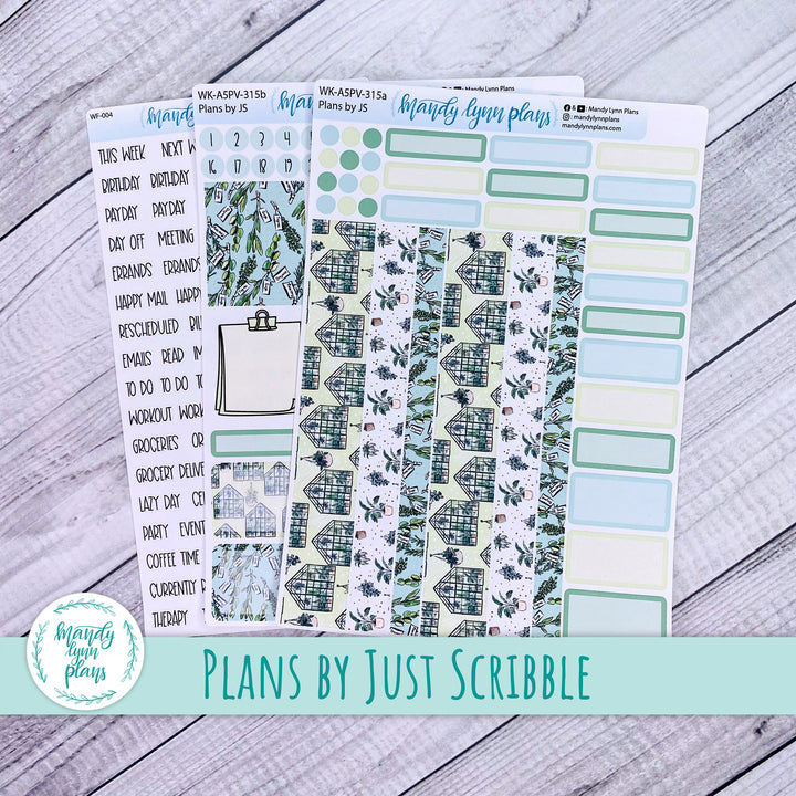 A5 Plans by Just Scribble Weekly Kit || Green Thumb || 315