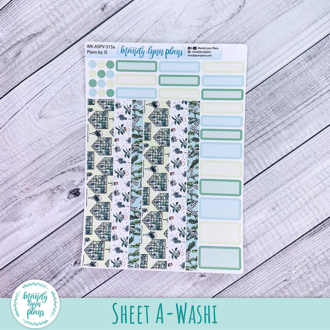 A5 Plans by Just Scribble Weekly Kit || Green Thumb || 315