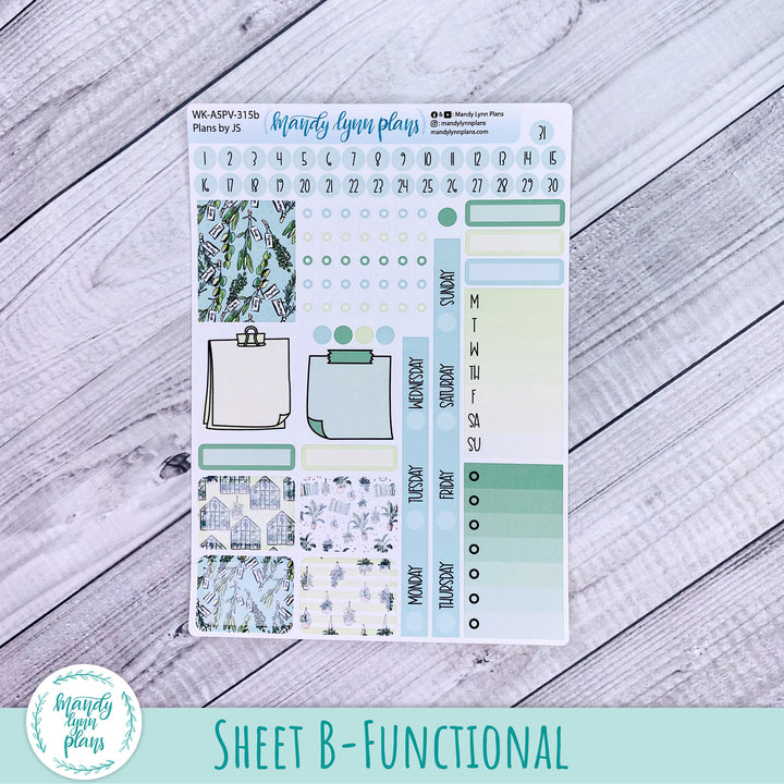 A5 Plans by Just Scribble Weekly Kit || Green Thumb || 315