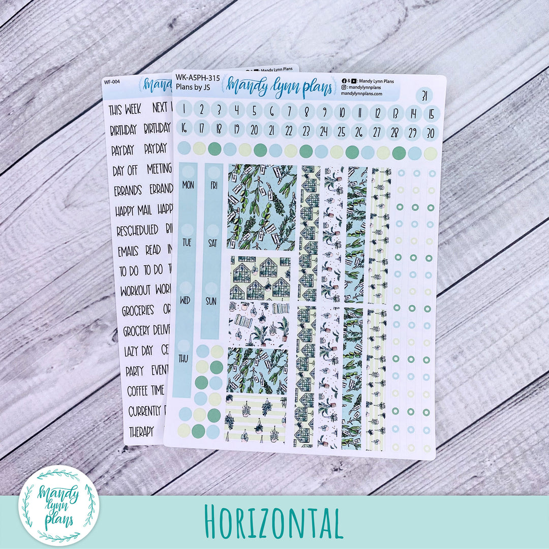 A5 Plans by Just Scribble Weekly Kit || Green Thumb || 315