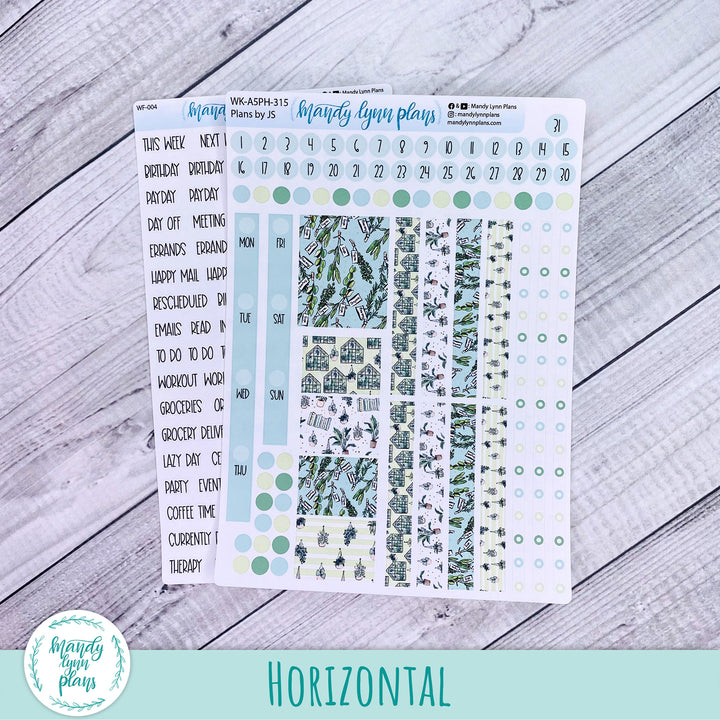 A5 Plans by Just Scribble Weekly Kit || Green Thumb || 315