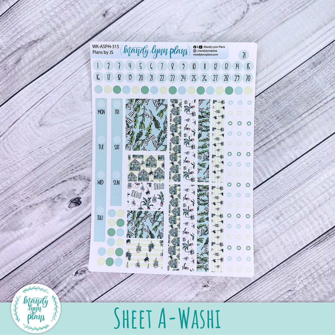 A5 Plans by Just Scribble Weekly Kit || Green Thumb || 315