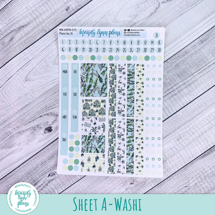 A5 Plans by Just Scribble Weekly Kit || Green Thumb || 315