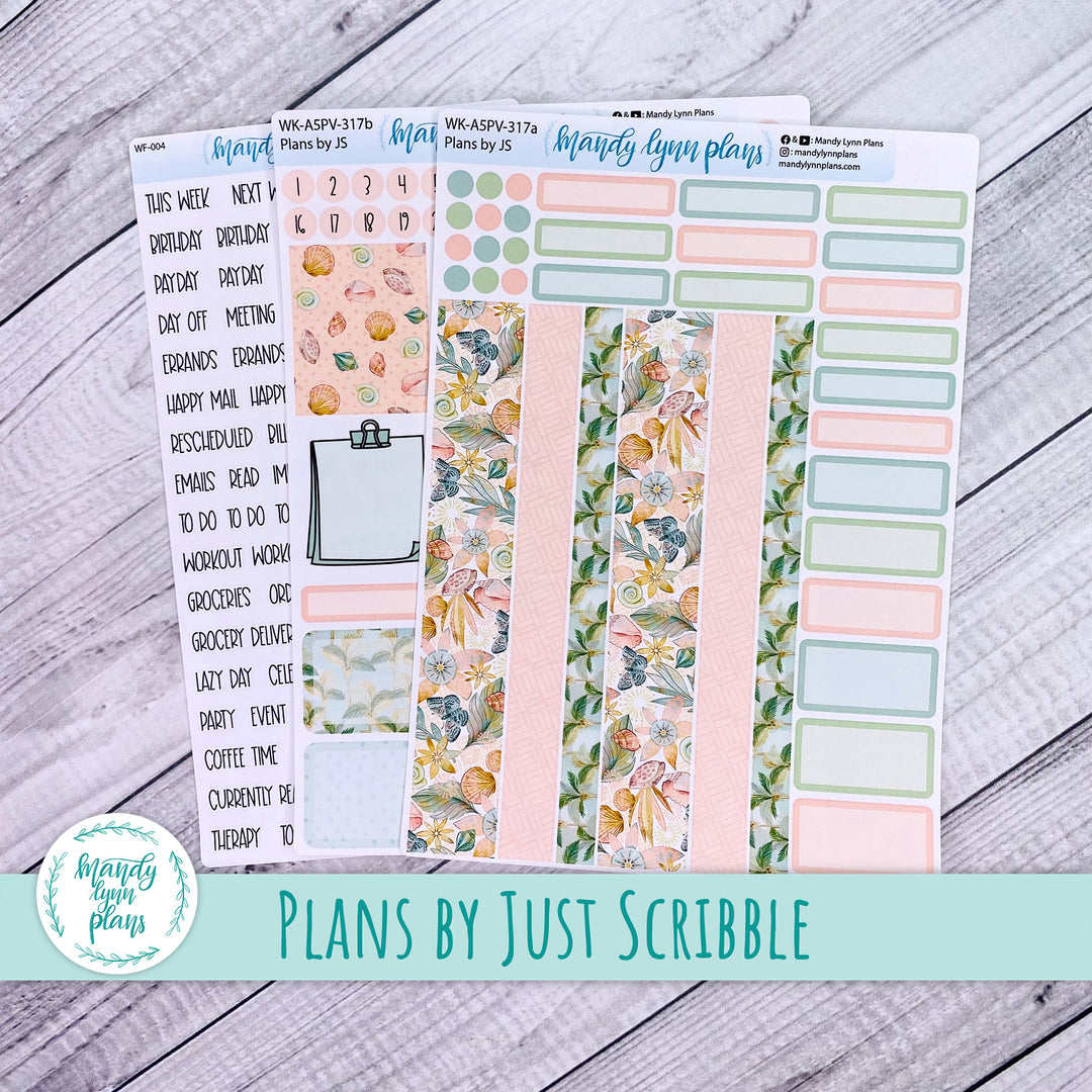 A5 Plans by Just Scribble Weekly Kit || Beach Life || 317