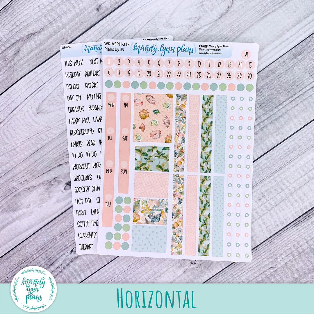 A5 Plans by Just Scribble Weekly Kit || Beach Life || 317