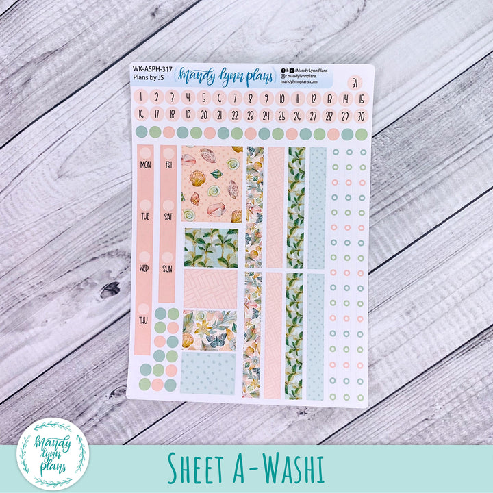 A5 Plans by Just Scribble Weekly Kit || Beach Life || 317
