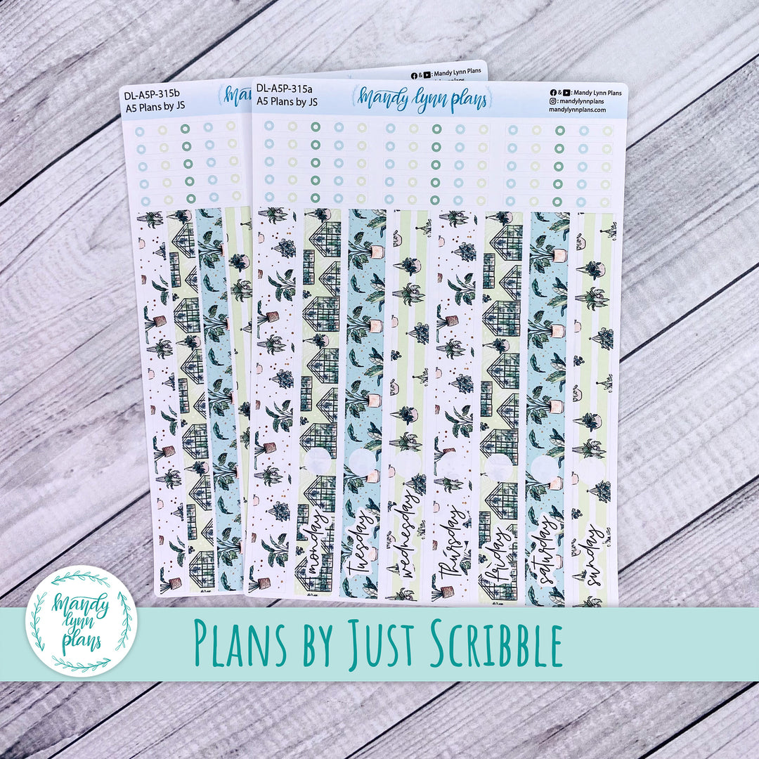 A5 Plans by Just Scribble Daily Kit || Green Thumb || DL-A5P-315