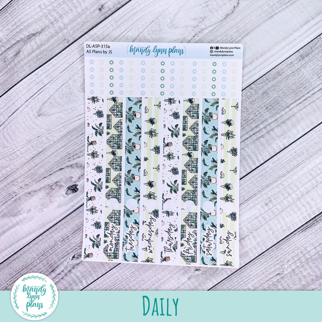A5 Plans by Just Scribble Daily Kit || Green Thumb || DL-A5P-315