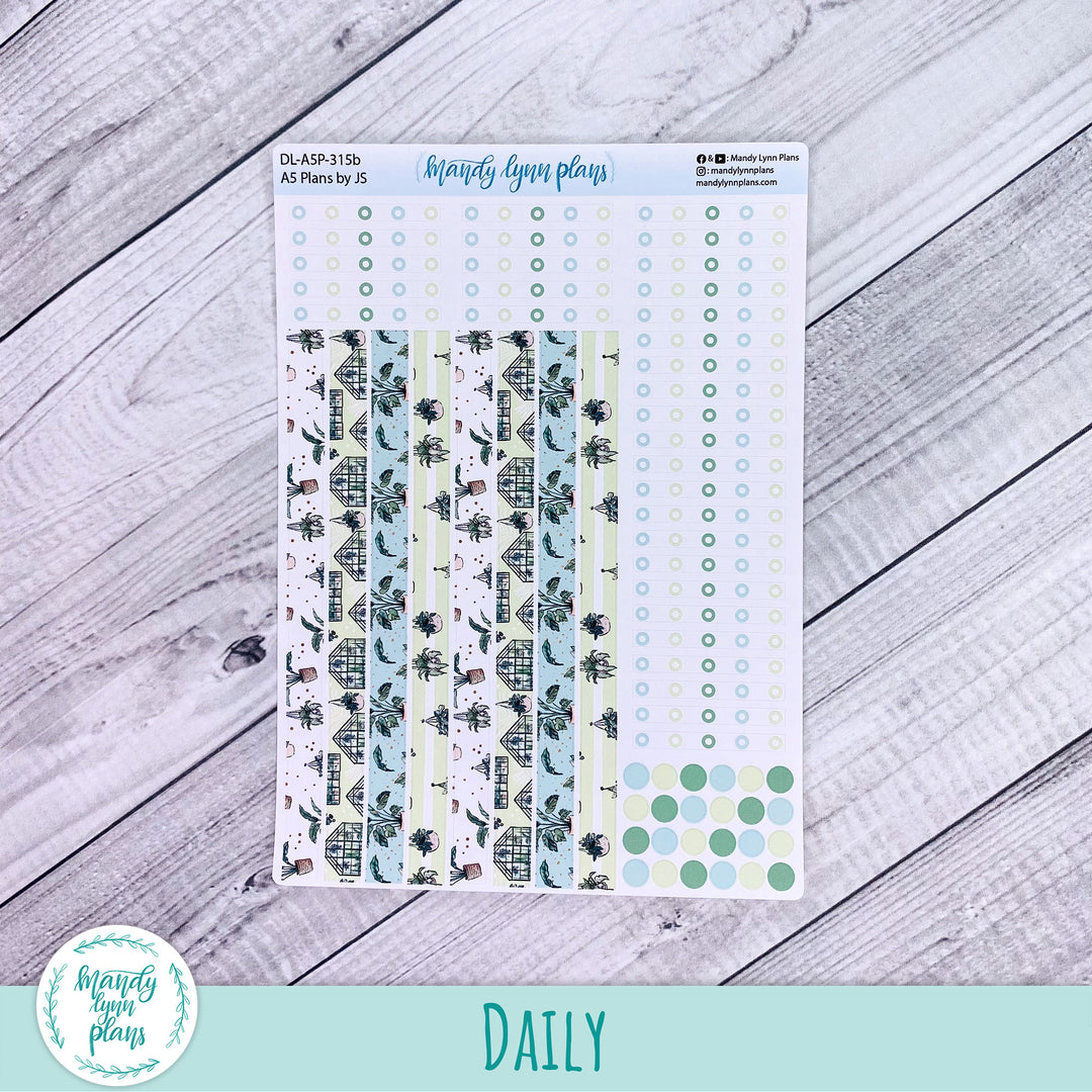 A5 Plans by Just Scribble Daily Kit || Green Thumb || DL-A5P-315