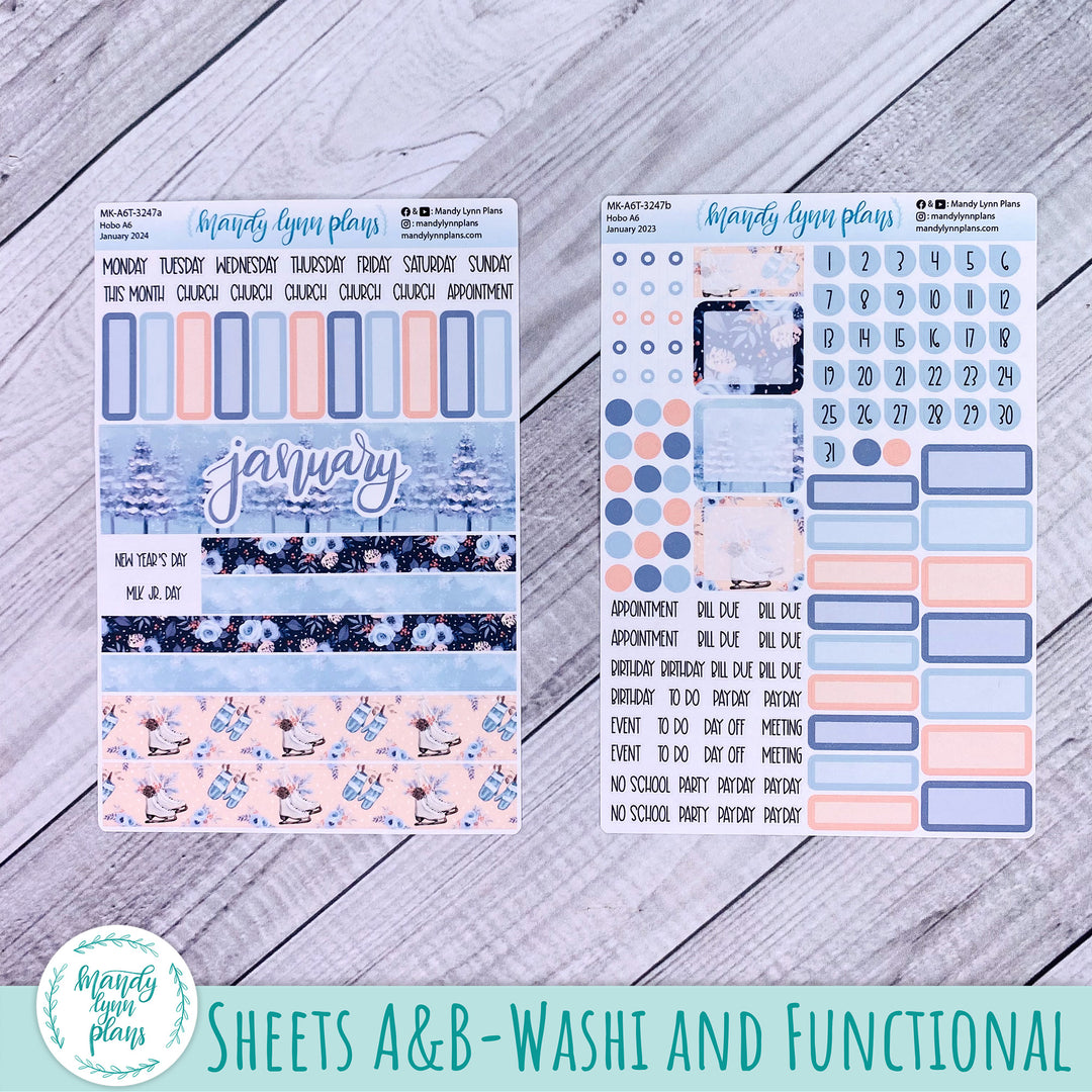 Hobonichi A6 January 2024 Monthly Kit || Cozy Winter || MK-A6T-3247