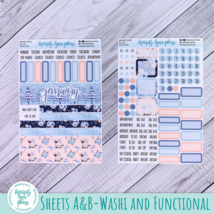 Hobonichi A6 January 2024 Monthly Kit || Cozy Winter || MK-A6T-3247