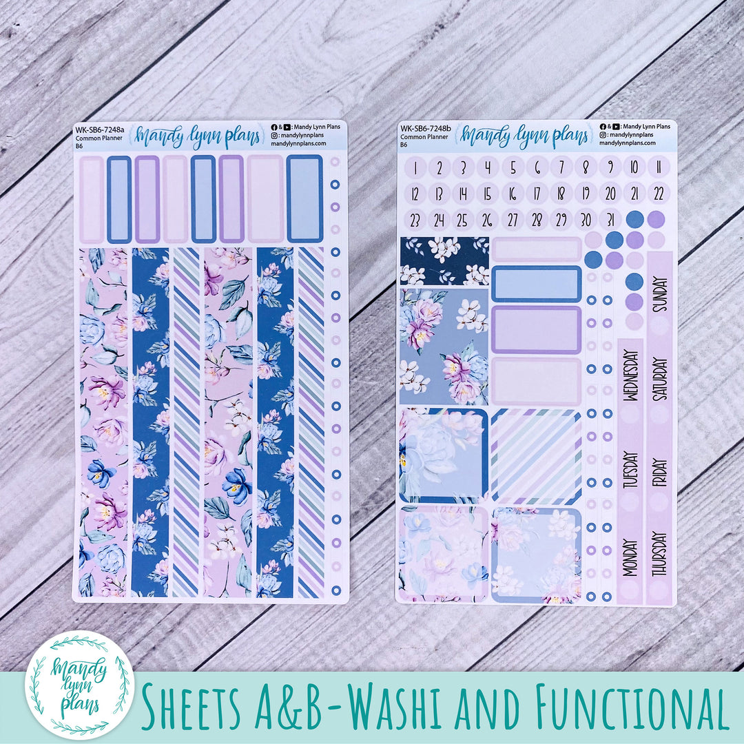 A5, B6, N1 & N2 Common Planner Weekly Kit || Romantic Floral || 248