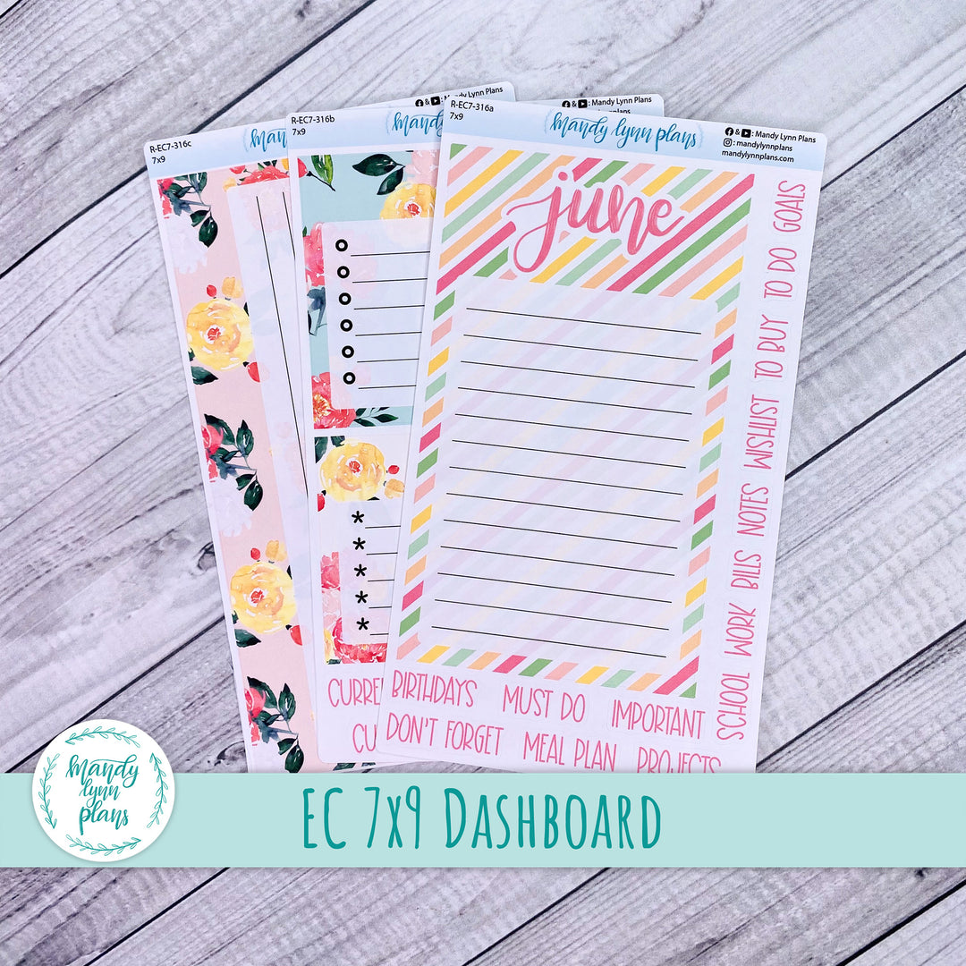 June EC 7x9 Dashboard Kit || Peony Blooms || R-EC7-316