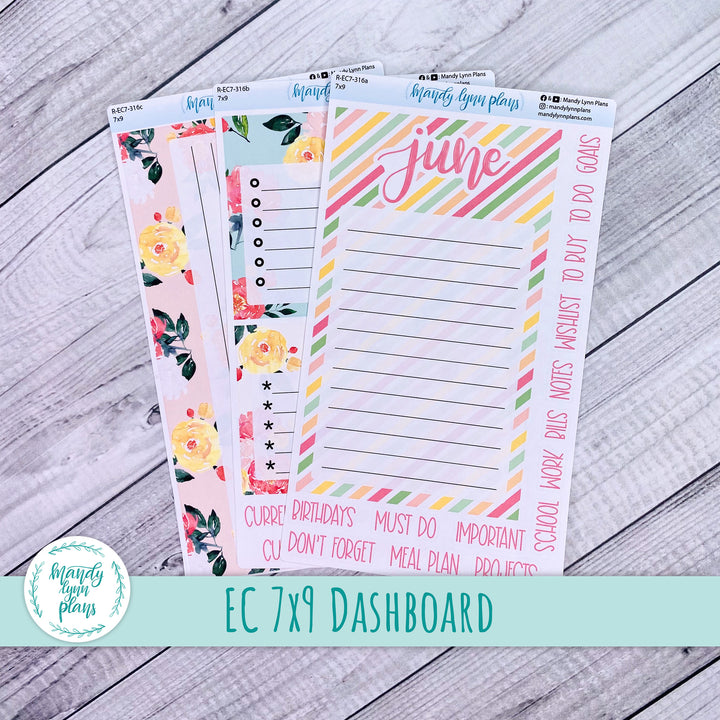 June EC 7x9 Dashboard Kit || Peony Blooms || R-EC7-316