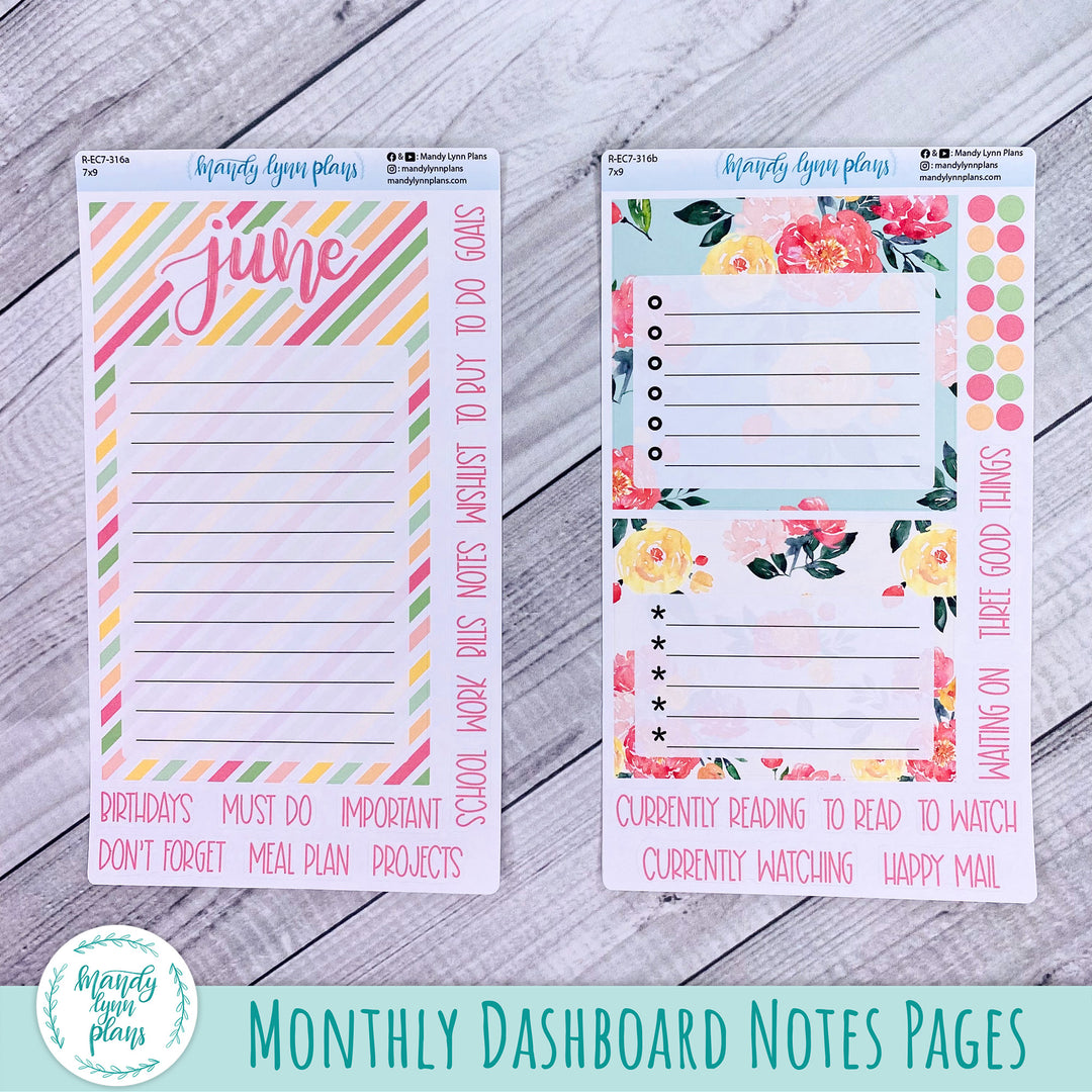 June EC 7x9 Dashboard Kit || Peony Blooms || R-EC7-316