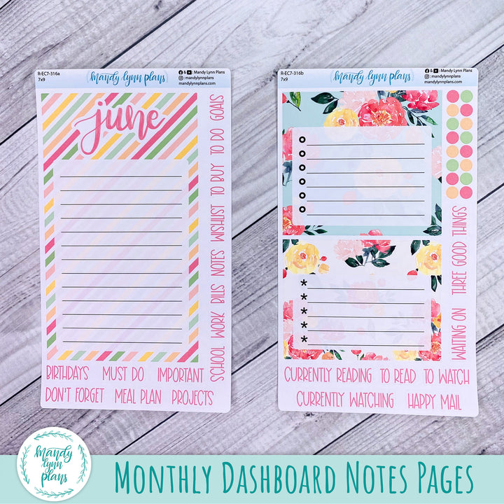 June EC 7x9 Dashboard Kit || Peony Blooms || R-EC7-316