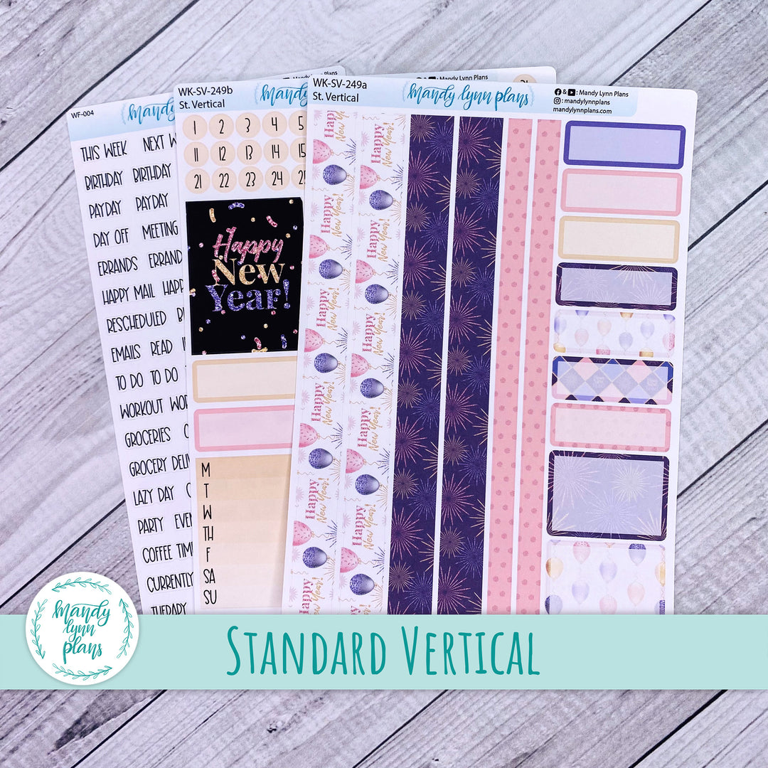 Standard Vertical Weekly Kit || Happy New Year || WK-SV-249