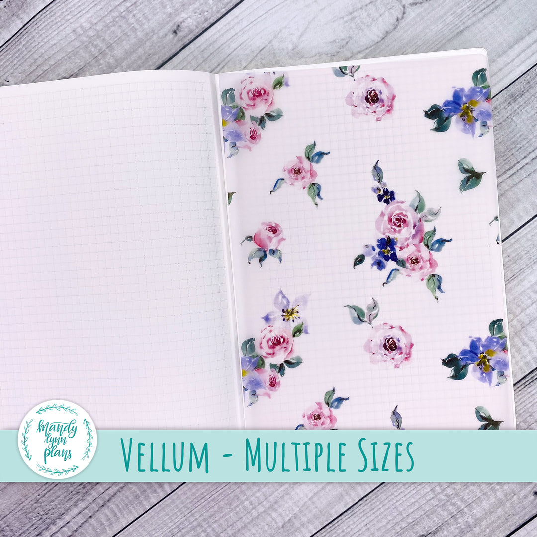 Watercolor Blooms Vellum || 319
