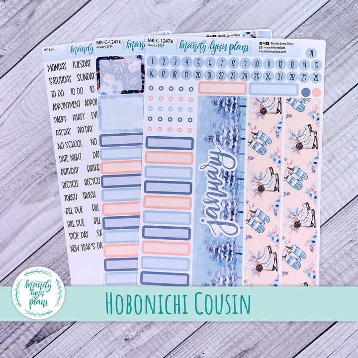 Hobonichi Cousin January 2024 Monthly || Cozy Winter || MK-C-1247