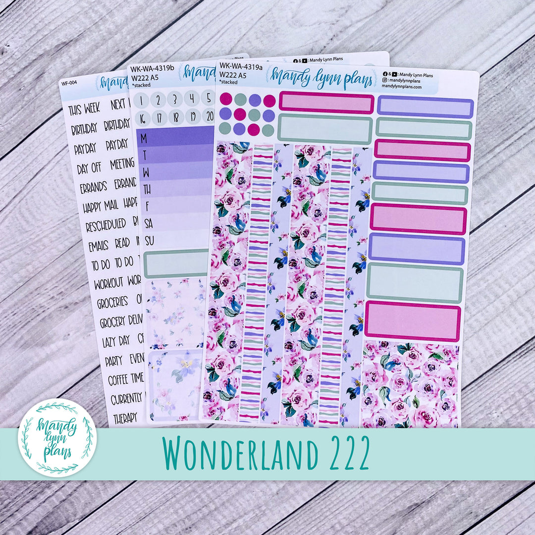 Wonderland 222 Weekly Kit || Watercolor Blooms || 319