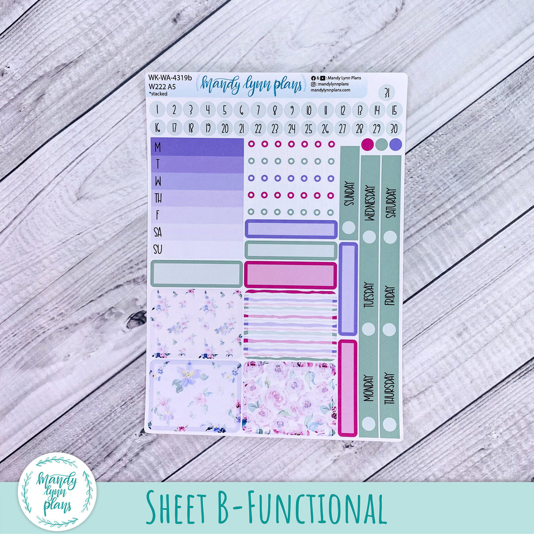 Wonderland 222 Weekly Kit || Watercolor Blooms || 319