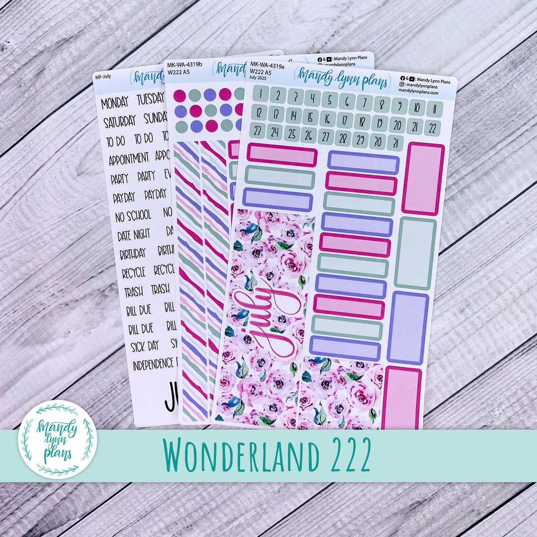 Wonderland 222 July 2025 Monthly Kit || Watercolor Blooms || 319