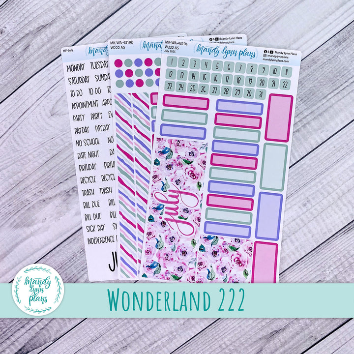 Wonderland 222 July 2025 Monthly Kit || Watercolor Blooms || 319
