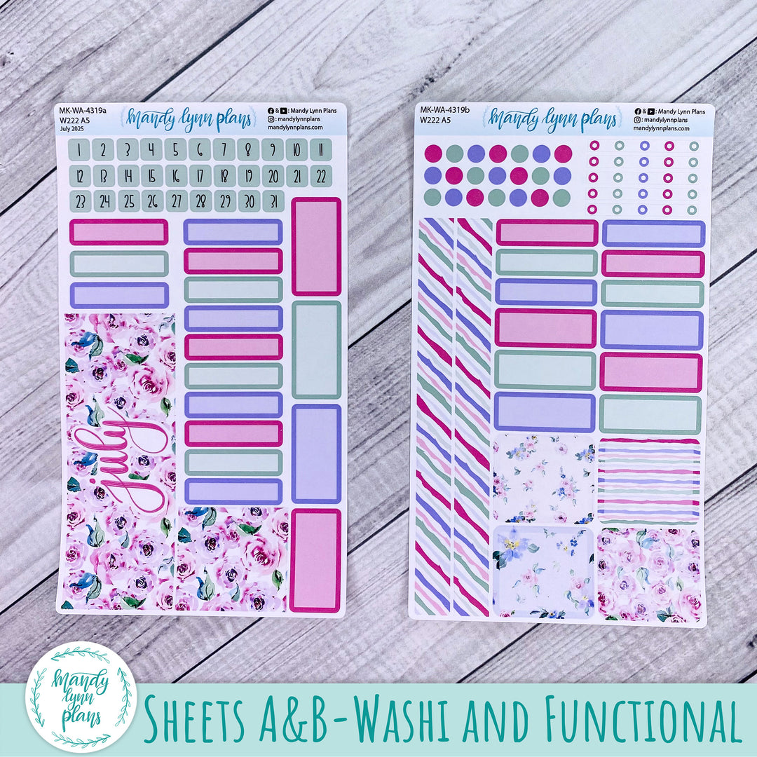 Wonderland 222 July 2025 Monthly Kit || Watercolor Blooms || 319