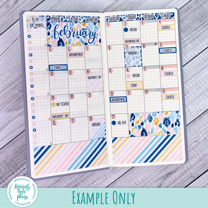 Hobonichi Weeks February 2024 Monthly Kit || Pink Garden || MK-W-2251