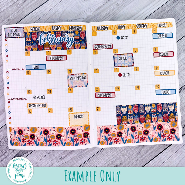 February 2024 Common Planner Monthly Kit || Pink Garden || 251