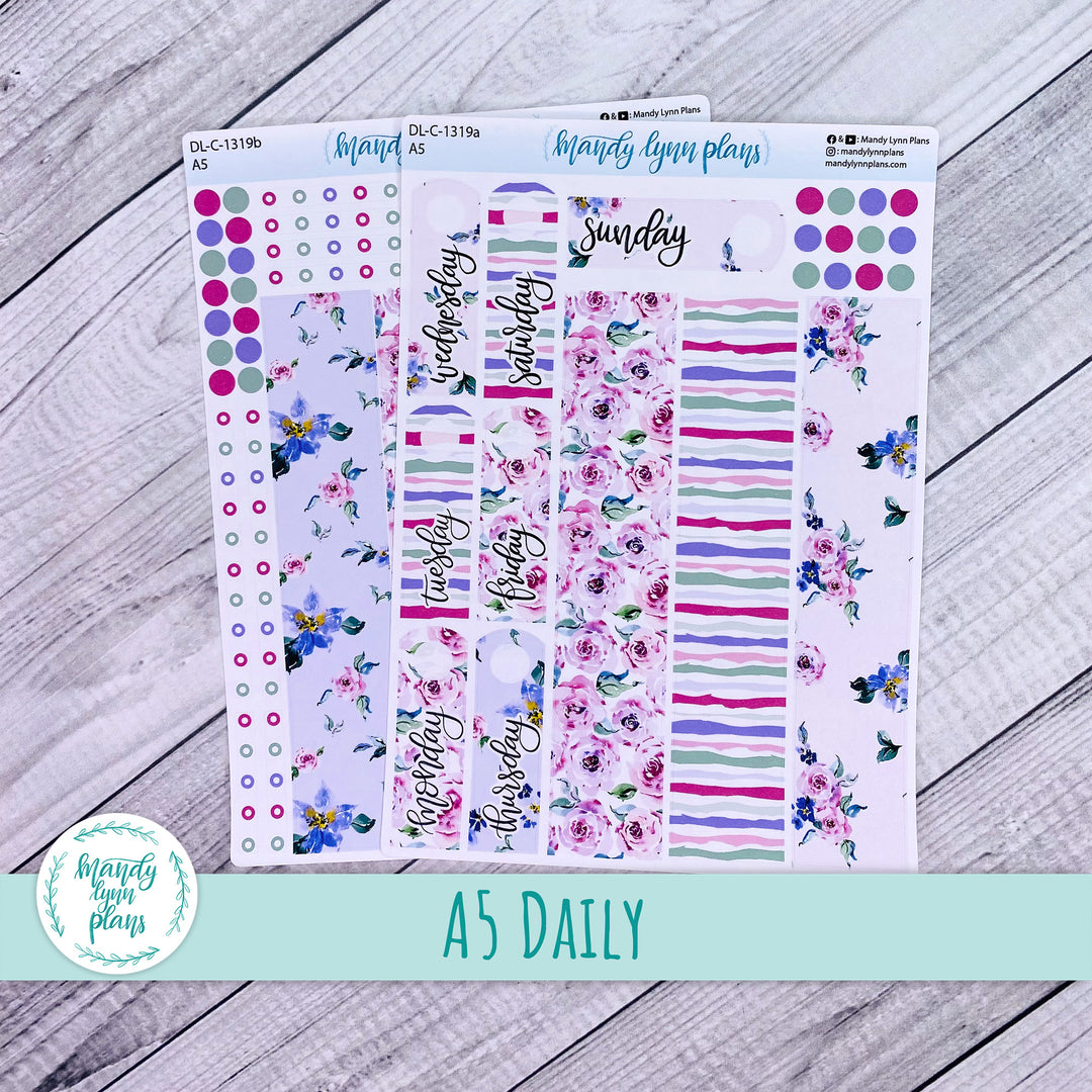 A5 Daily Kit || Watercolor Blooms || DL-C-1319