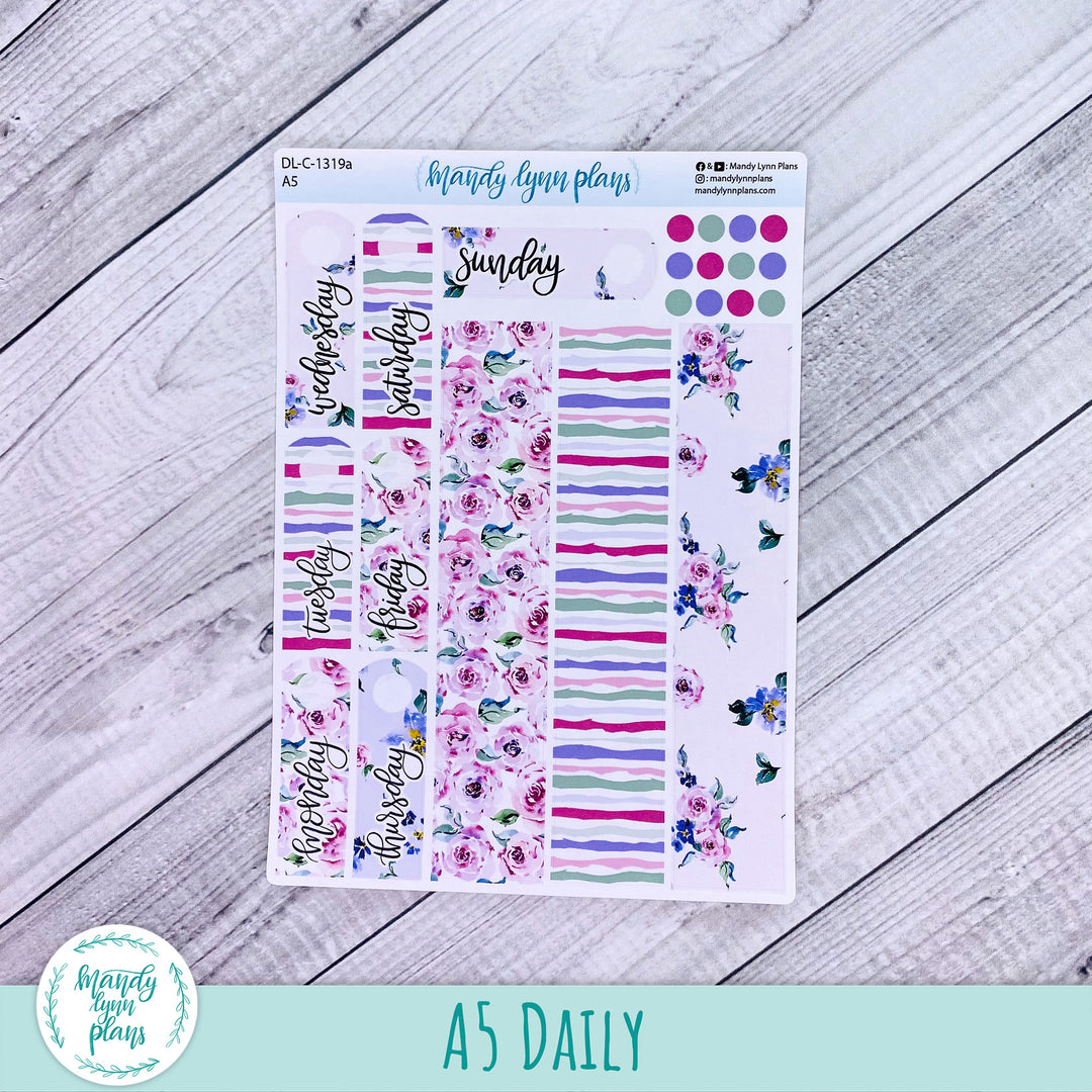 A5 Daily Kit || Watercolor Blooms || DL-C-1319