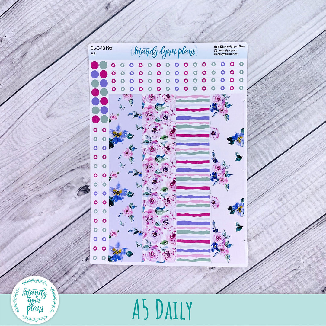 A5 Daily Kit || Watercolor Blooms || DL-C-1319