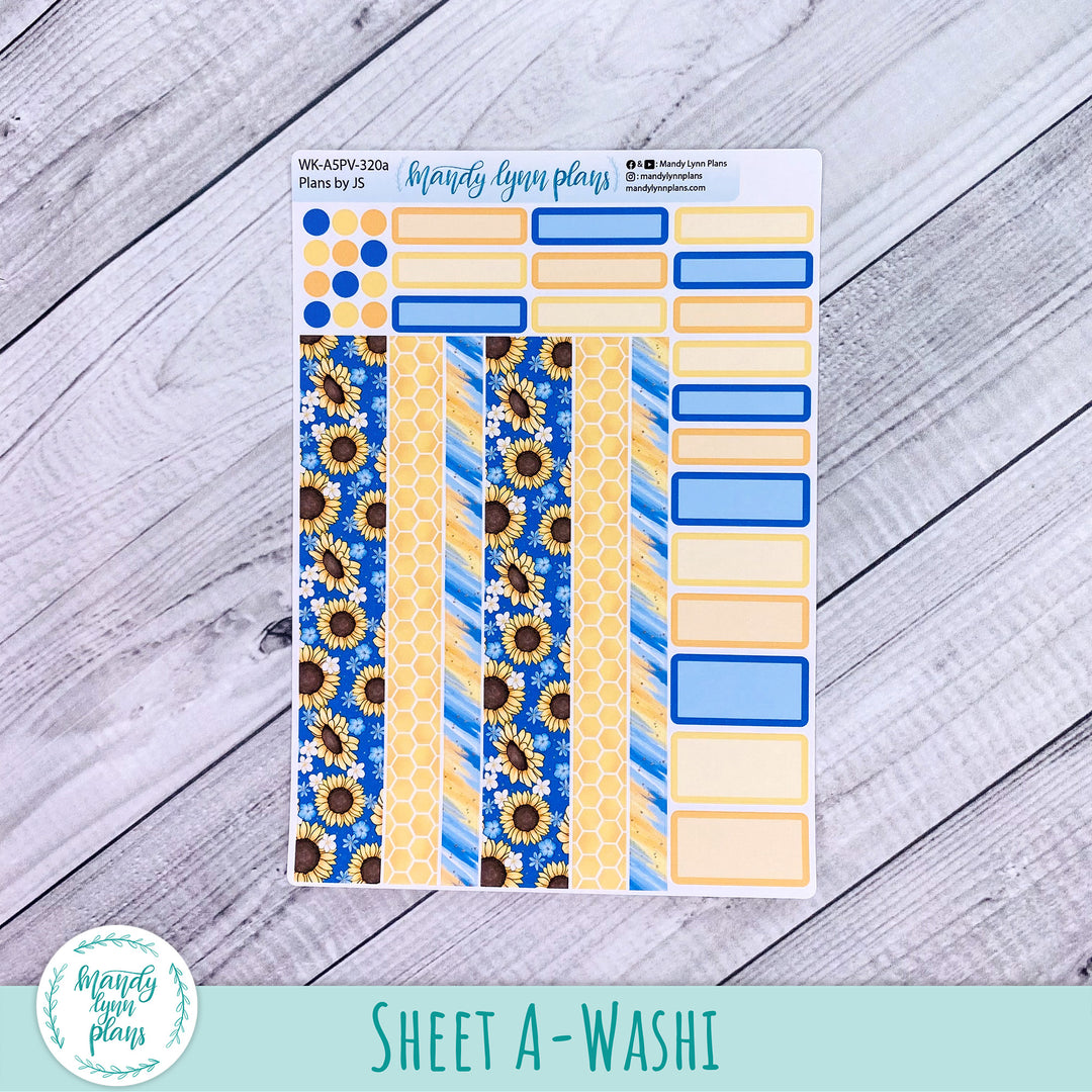 A5 Plans by Just Scribble Weekly Kit || Buzzing Sunflowers || 320