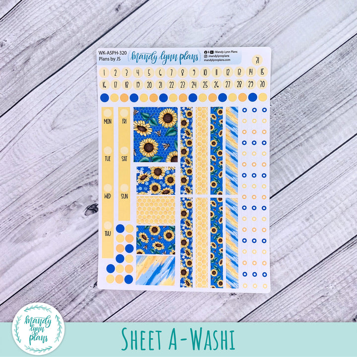 A5 Plans by Just Scribble Weekly Kit || Buzzing Sunflowers || 320